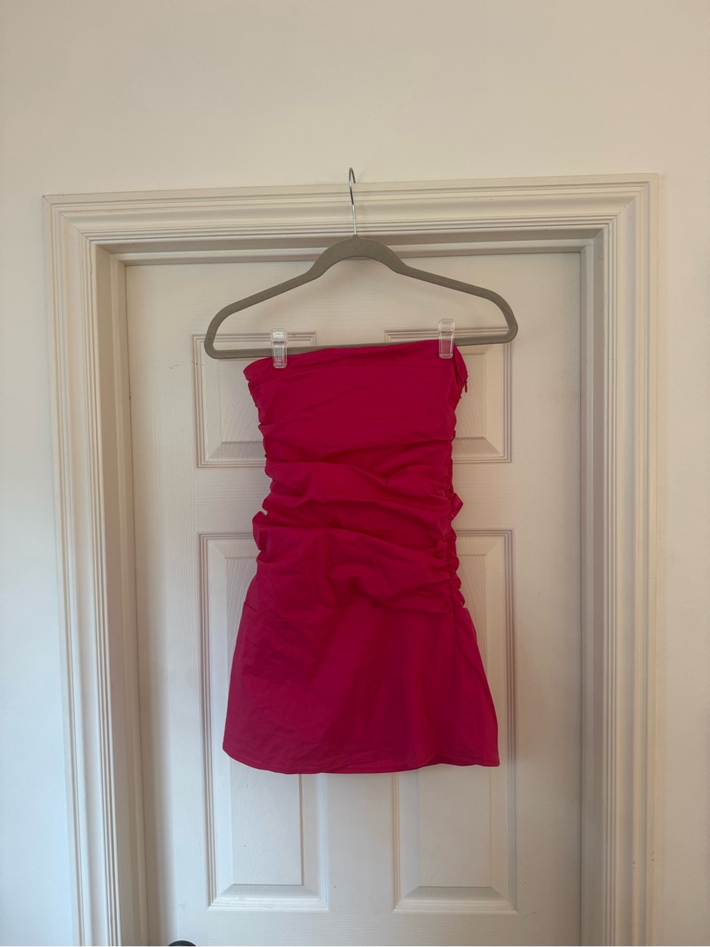 Peppermayo Fuchsia Terra Gathered Mini Dress